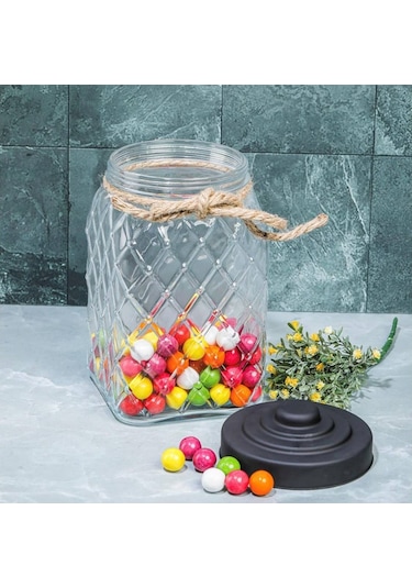 Cooker Cam Kavanoz Nostalji Siyah 25 Cm Ckr2732