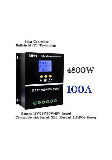 Elmpaly 60a 100a Yüksek Güçlü Güneş Enerjisi Şarj Kontrol Cihazı Çift Usb Port 12v 48v Pil Lcd Ekran