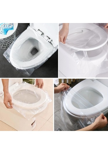 50 Adet Kullan At Pratik Kullanımlı Hijyenik Klozet Kapağı Poşeti Diğer