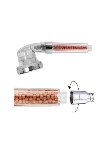 Mcg %50 Su Tasarruflu Ve Arıtmalı Doğal Taşlı Banyo El Duş Başlığı Renkli