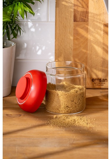 Emsan Simple Saklama Kavanozu Kırmızı 570 ML