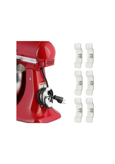 River World 6 Adet Yapışkanlı ve Klipsli Mutfak Eşyaları Kablo Toparlama Aparatları