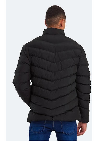 Slazenger Head New Erkek Puffer Şişme Mont Siyah Siyah