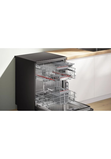 Bosch SMP6ENC60T 6 Programlı Solo Bulaşık Makinesi Siyah Inox