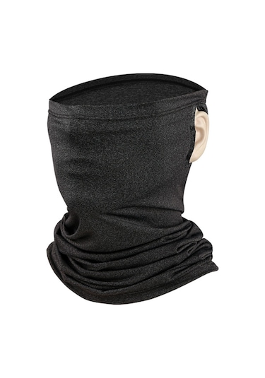 Yaleker Spor Dışarıda Kullanım Multifonksiyonlu Bisiklet Maska Yaz Güneş Koruyucu Buz Ipi Bandana Kulak Kayışlı Koyu Gri Diğer