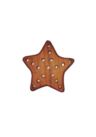 İp Geçirme Örme Oyunu Ahşap Yıldız