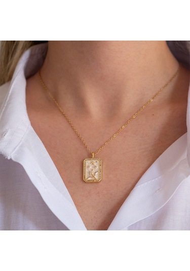 Çelik Kolye Yay Burcu Tarot Model - K-102 Altın