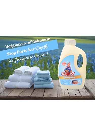 Stop Forte 2'li Çamaşır Yumuşatıcı 1.5 Litre Kır Çiçeği