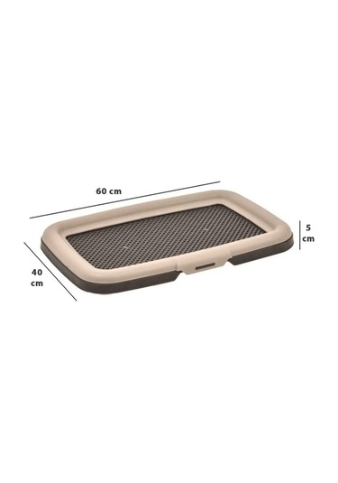 Pribor Akıllı Köpek Tuvaleti Elekli Bej-kahve Renkli 60x40x5 Cm