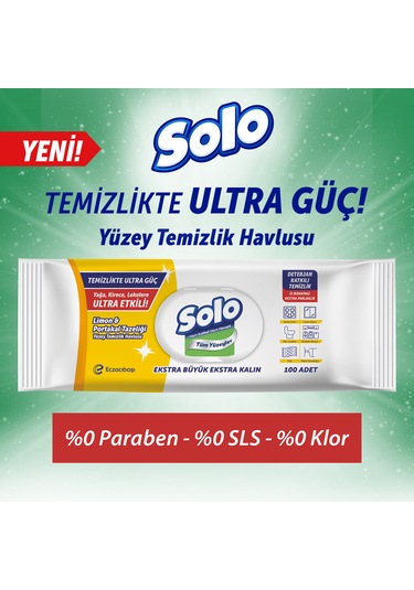 Solo Limon&portakal Tazeliği Yüzey Temizlik Havlusu 6'lı