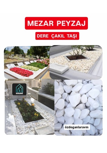 Mezar Peyzaj Dere Çakıl Taşı 2 Kg
