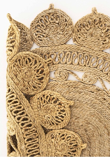 Cool Halı Stew Ca-109 Natural Oval Jüt Halı El Dokuma Dekoratif Jüt Örgü Halı Vintage Jüt Kilim