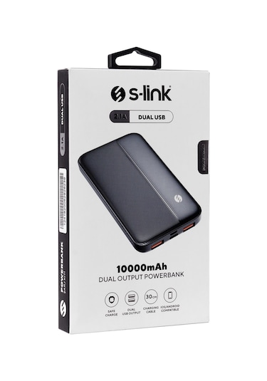S-link IP-G10N 10000 mAh Micro+Type C Girişli Powerbank Siyah