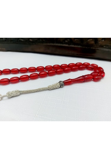 El Örmesi Trabzon Bakır Kazaz Püsküllü Ateş Kehribar Tesbih 7x...