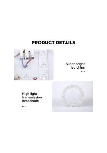 Canmeıjıa Yeni Kuş Yuvası Led Tavan Lambası 26cm 16w/30w/50w/70w Süper Parlak Tavan Işıkları Oturma Odası Yatak Odası İçin Yüzeye Monte 16w Cold White
