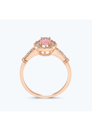Altınbaş Pırlanta Pembe Safir Oval Yüzük Pnf001pps-14k