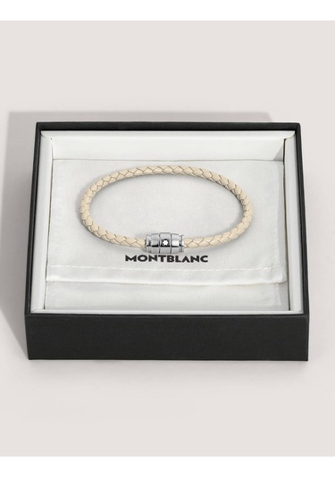 Montblanc Meisterstück Collection Bulutlu Bej Deri - Steel Bilekl Bej