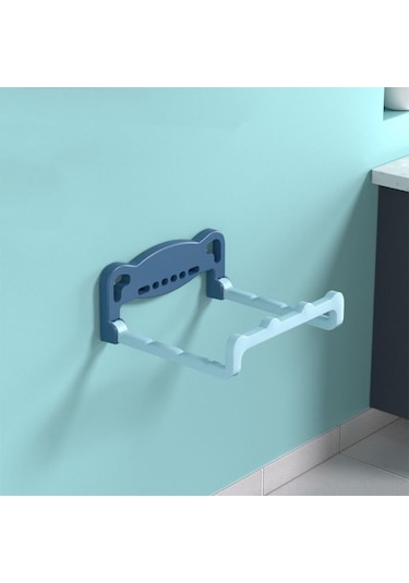 Youmex Duvar Takılı Olmayan Yıkama Tabağı Rafı, Çok Fonksiyonlu Banyo Depolama Rafı, Su Geçirmez Pp Malzeme, Mavi, 2 Adet Mavi