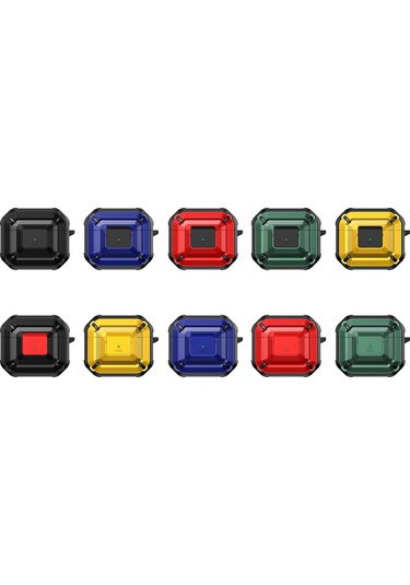 Airpods Uyumlu 3 İçin Anahtar Ve Kanca İle Elmas Doku Kulaklık Koruyucu Kılıf Kırmızı