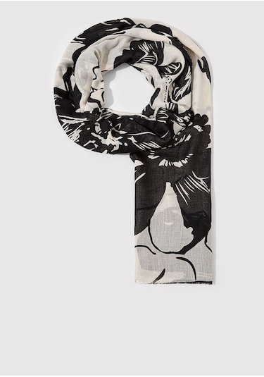 Mavi - Beyaz Şal 1913495-20454 Beyaz