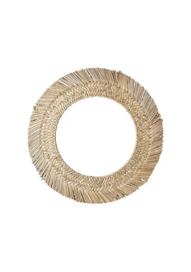 Vrıgstad Yuvarlak Ayna, Saz El Yapımı, 63 Cm Şeffaf