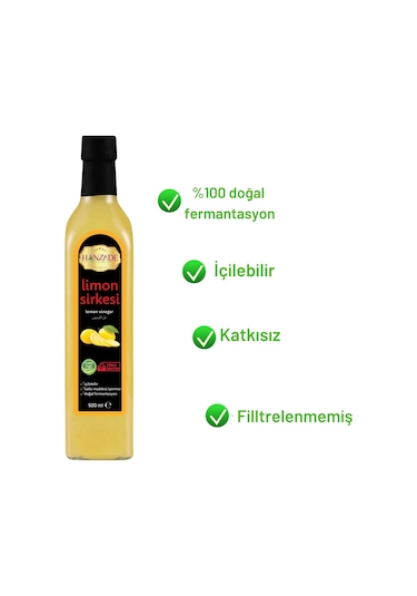 Hanzade Bitkisel Limon Sirkesi 500 ML