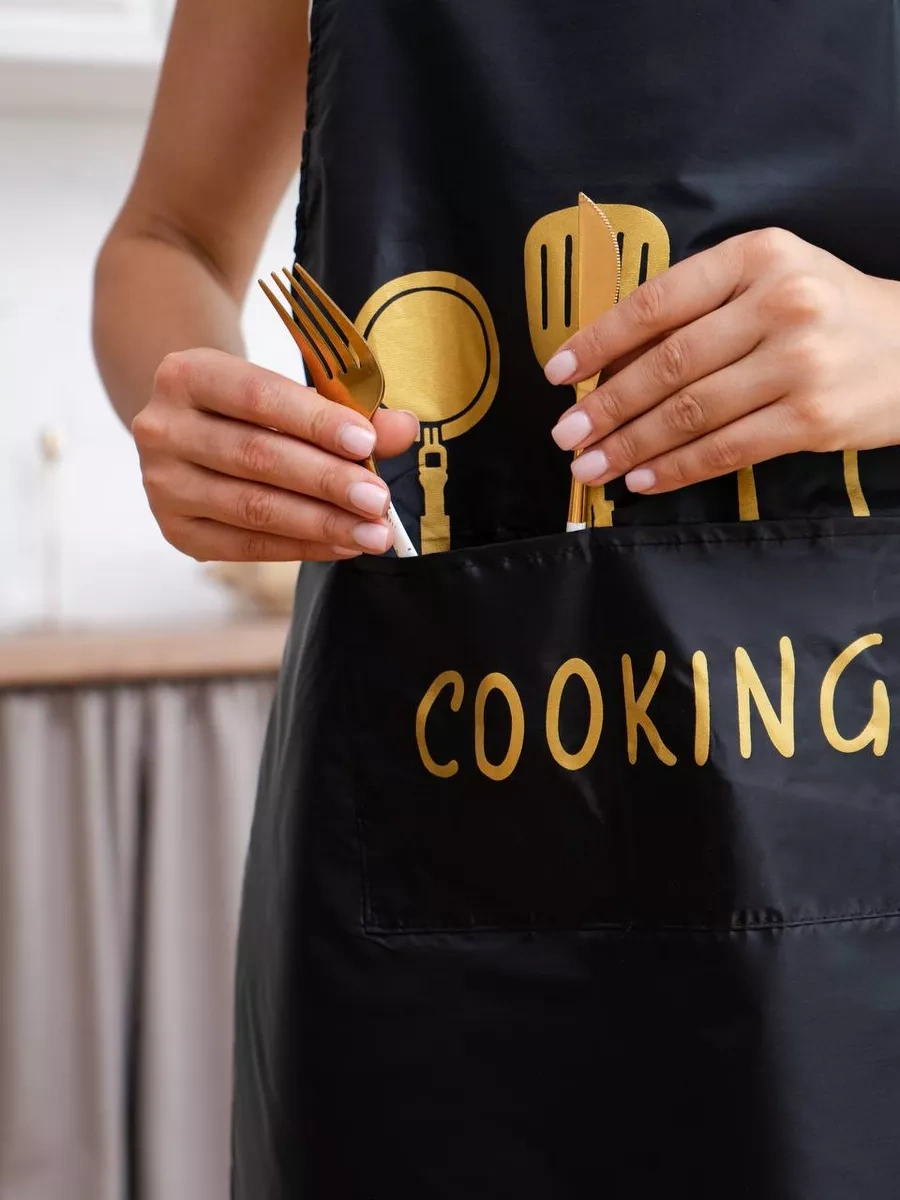 Zephyr Home Kadınlar İçin Su Geçirmez Mutfak Önlüğü 217975967 Siyah