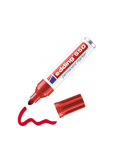 Edding 550 Kırmızı Uç Marker Kalem Kırmızı