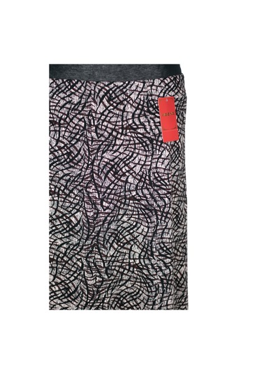 Hesna Kadın Betül 8 Parça Lastikli Astarsız Siyah Etek Desen 39 Siyah