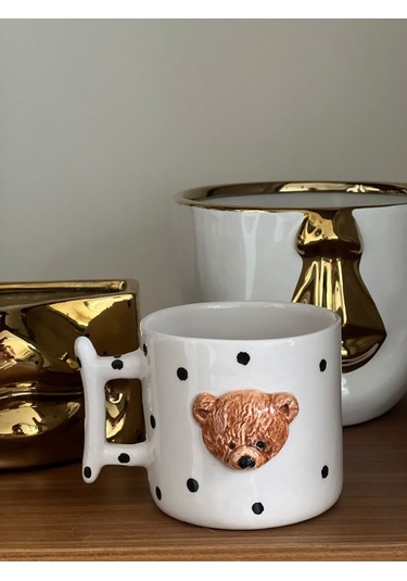 Dev Boy Kahve Teddy Kafa 420ml Kupa Çok Renk