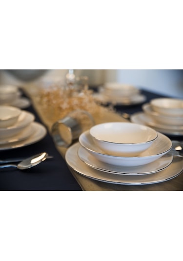 Hayal Platin Yaldız 24 Parça Yemek Takımı 6 Kişilik