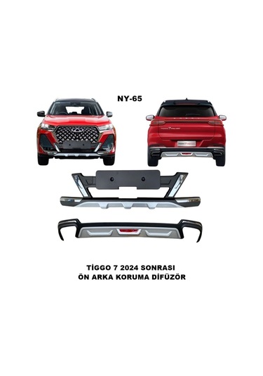 Chery Tiggo 7 Ön Ve Arka Tampon Koruma Difüzör Tiggo 7 2024 Sonrası Son Kasa Ön Arka Difüzör