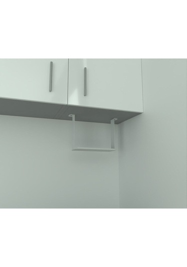 Aju Baharatlık Baharat Rafı, Mutfak Banyo Düzenleyici, Dolap Altı Monte Raf, Mutfak Rafı, Metal Raf Beyaz