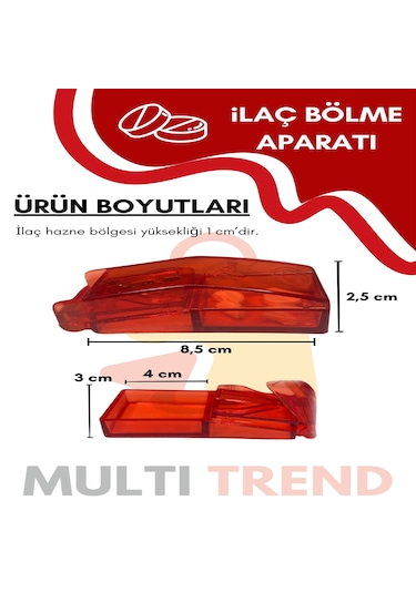 Tablet Kesici - İlaç Tablet Hap Kesici Bölücü Ayırıcı Aparat