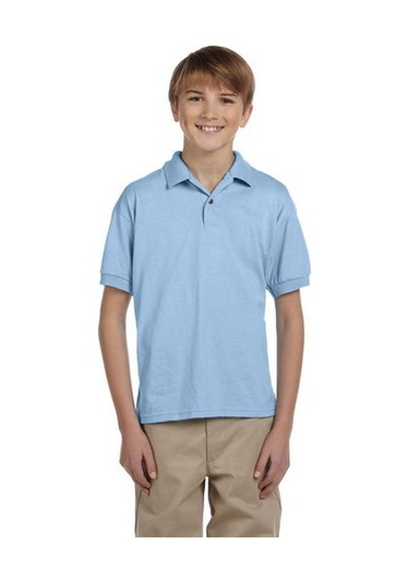 Tezzgelsin Erkek Çocuk Polo Yaka Kısa Kol Okul T-shirt Açık Mavi