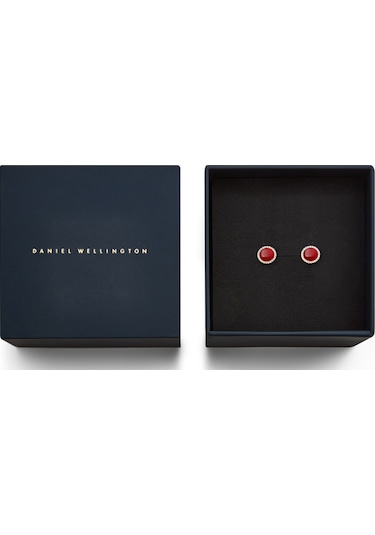 Audrey Earrings Red Agathe Gold Gold