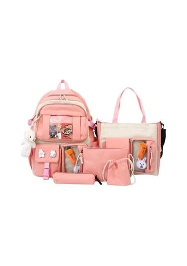 Dake Tavşan Detaylı Çanta Seti V4v9jx Açık Pembe