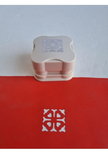 Mıknatıslı Her Yöne Delebilen Şekilli Delgeç Bordürlü Kalp Deseni Kesen Punç Çok Renkli