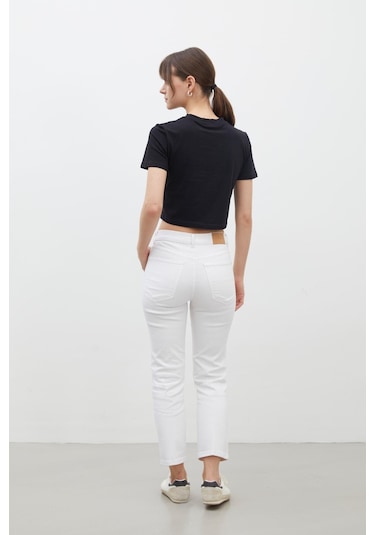 Manuka Bootcut Fıt Denim Pantolon Beyaz