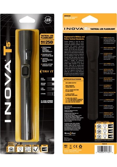 Inova T5 Led Fener 250 Lümen Siyah