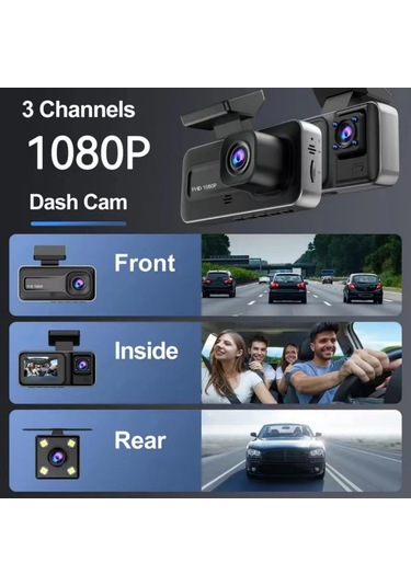 Tenfowee A98 Siyah İki Kamera Araç Dvr - 1080p Full Hd, Gece Görüşü, Döngü Kaydı, Çarpışma Kilidi, 2 İnç Ips Ekran Hafıza Kartı Yok