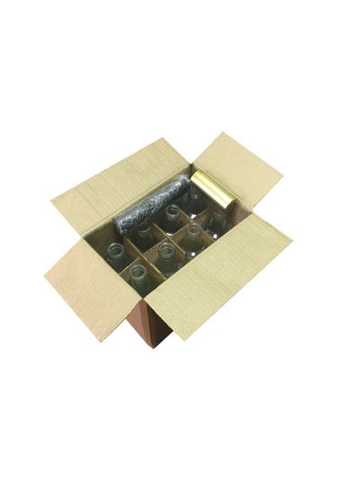 Afracam Dorika Şeffaf 500 ML Cam Şişe Kapak Kapüşon 12 Adet
