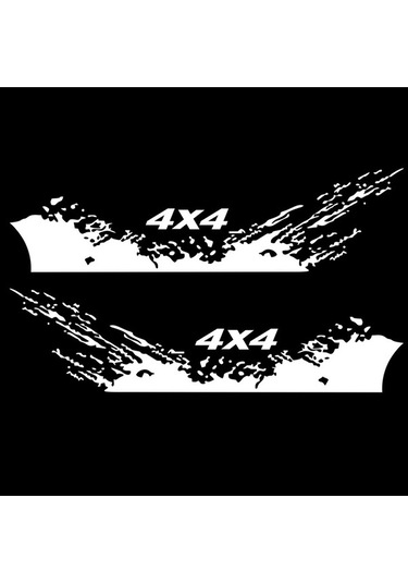 Besthome1 4 Parça Otomotiv Pvc Çıkartma Seti, 190x50cm & 40x10cm, Beyaz/siyah/kırmızı Renkli