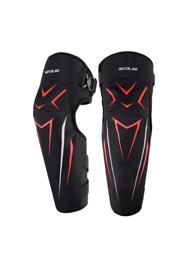 Sones Motolsg 2 İn 1 Motosiklet Bisiklet Sürme Sıcak Polar Yumuşak Koruyucu Dişli Diz Pedleri Kırmızı - Siyah