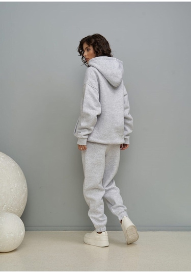 Mai Collection Mai Studios Co. Minimal Baskı Karmelanj Eşofman Takım Kar Melanj