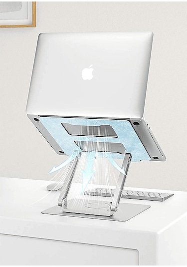 Daytona ZR104 Alüminyum Katlanabilir 360 Derece Dönen Laptop Standı Gümüş