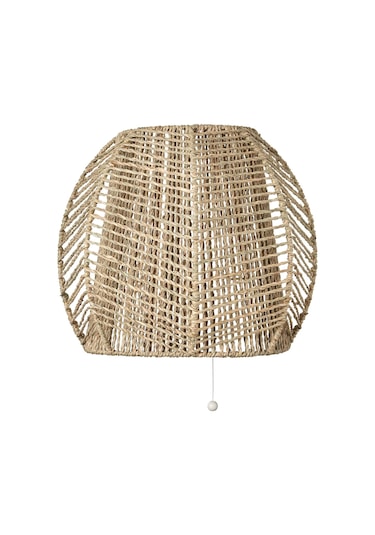 Duvar Lambası El Örgüsü Meridyendukkan Deniz Sazı Naturel Duvar Dekorasyonu-aplik