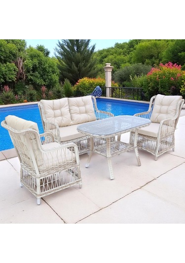 Lavida Bahçe Oturma Takımı Rattan 2+1+1 Ve Sehpa