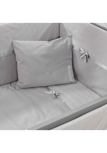 Meltem Kids Mondo Gri Pamuklu Bebek Uyku Seti 60 x 120 CM Gri