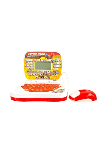 Oyuncak Laptop Spiderman Örümcek Bilgisayar Türkçe-ingilizce 100 Fonksiyonlu Eğitici Oyuncak